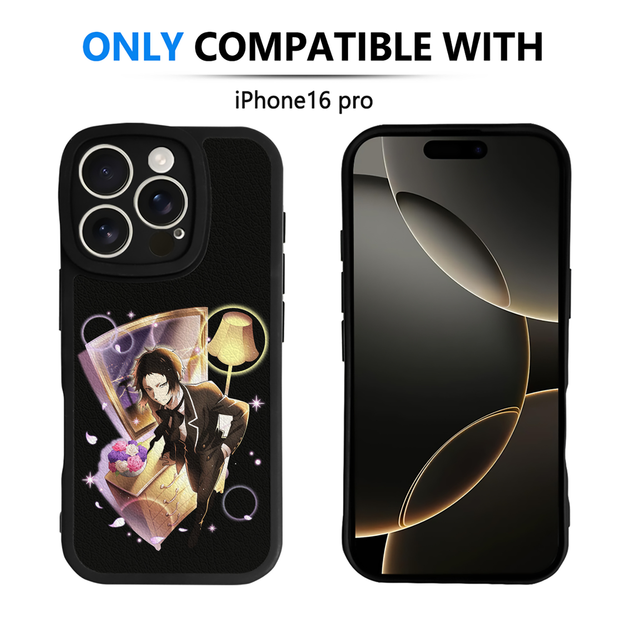 （画像用） 文豪ストレイドッグス Bungo Stray Dogs 【iPhone 16シリーズ対応】シリコンスマホケース（レザー調） 材質：シリコン